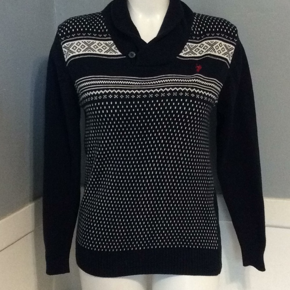U S Polo Assn Mens Cotton Pullover Sweater Sz M